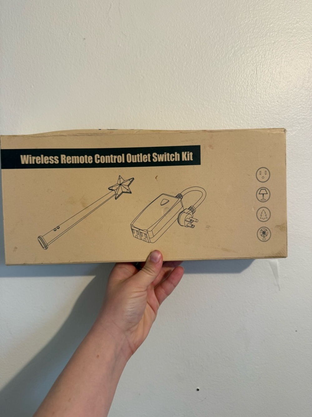 Wireless Remote Control Outlet Switch Kit - Beige Box